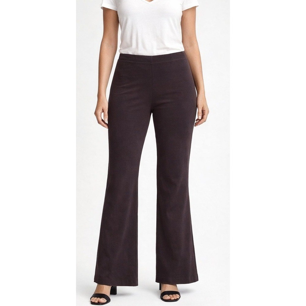 Eileen Fisher Kick Boot Leg Pants Women's Brown Tencel Stretch F16TSP Size PP